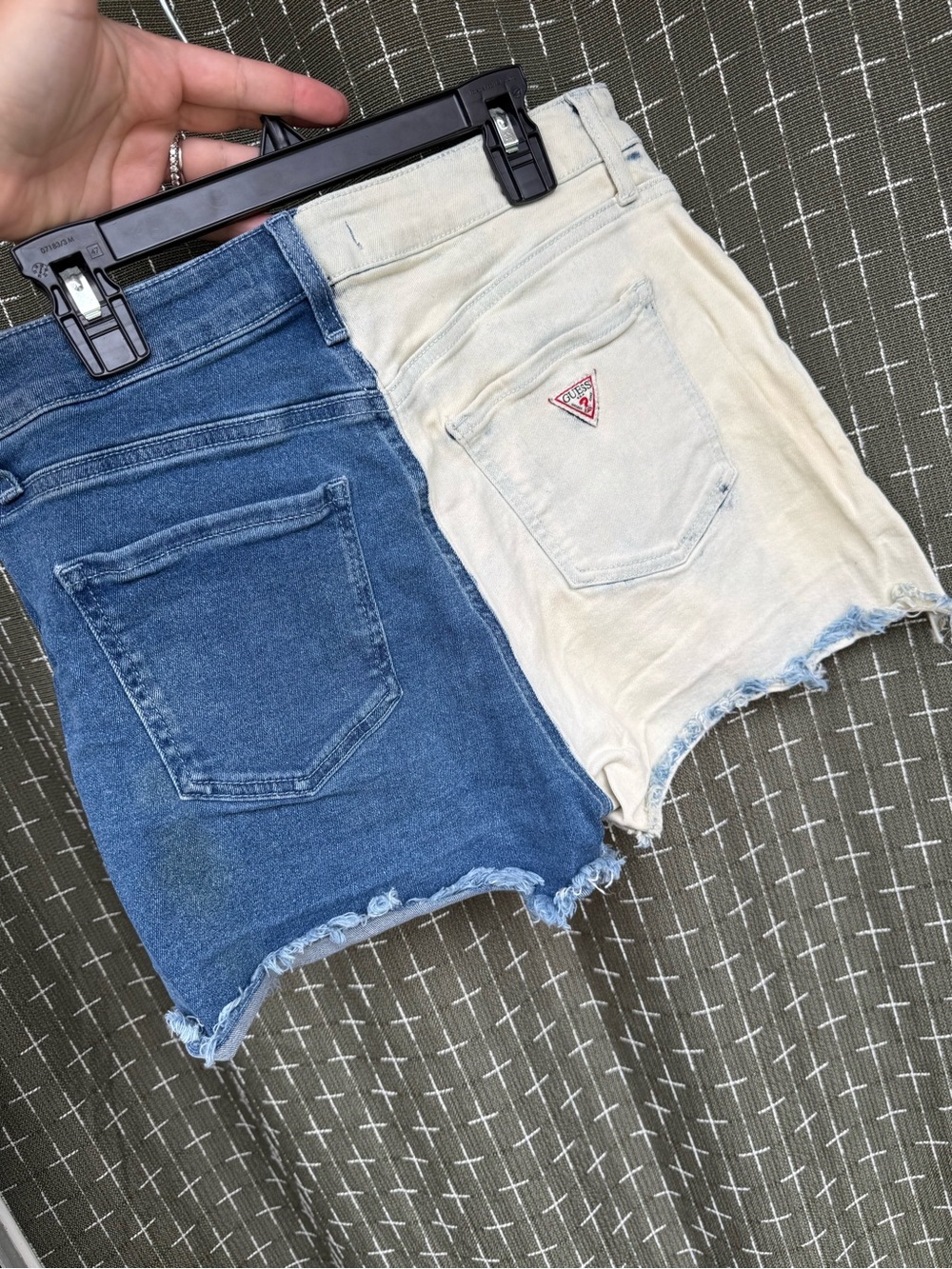 Guess Two-tone Denim Shorts